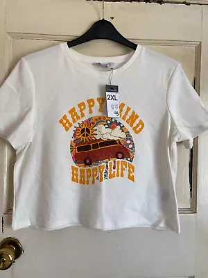 Hippie/Camper Van Tee/Top Cotton Size 22-24 BNWT • £4.50