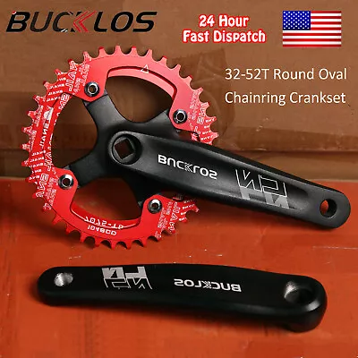 104BCD Bicycle Chainset 170mm 32-52t Single Crankset MTB Narrow Wide Chainring • $31.89