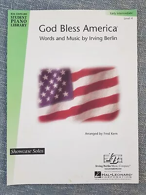 God Bless America Solo - Irving Berlin Arr Fred Kern Level 4 Early Intermed 2001 • $4.97