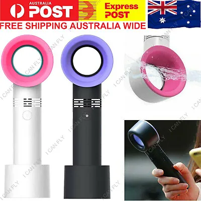 $12.55 • Buy Portable Bladeless Hand Held Cooler Fan USB No Leaf Handy Summer Fan DF