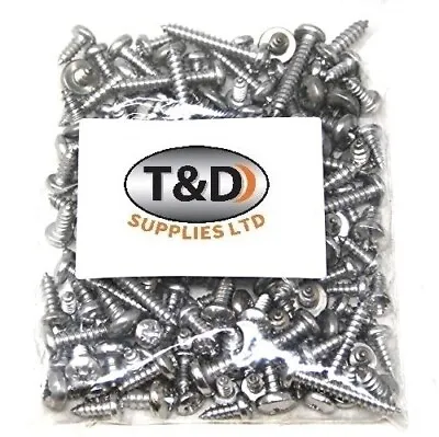 200g OF 'MIXED PACK' STAINLESS STEEL SCREWS POZI PAN HEAD SELF TAPPERS • £5.50