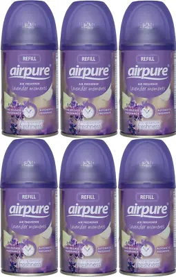£9.43 • Buy 6 X Airpure Automatic Spray, Air Freshener Refill, Lavender, 250ml