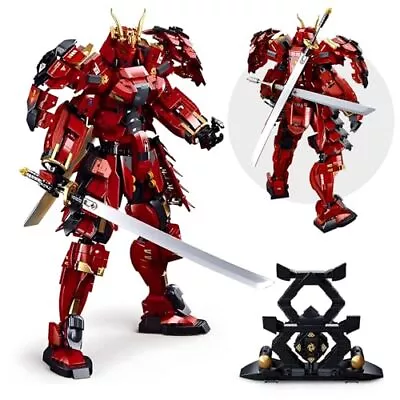 Samurai Mech Warrior Model Building Sets Double Swords Robot Building Red • $92.49