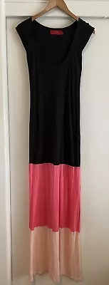 Tigerlily Maxi Dress Size 10 Black/pink  • $28