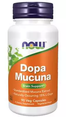 NOW FOODS DOPA Mucuna 920mg - 90 Veg Caps Non GMO USA Kosher • $13.27