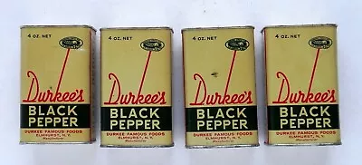 DURKEE'S BLACK PEPPER Vintage Spice Tins MCM Kitchen Decor General Store NOS 50s • $32