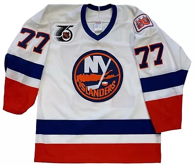 PIERRE TURGEON 1992 CCM MASKA NEW YORK ISLANDERS 20th ANN JERSEY NEW SIZE LARGE • $319.99