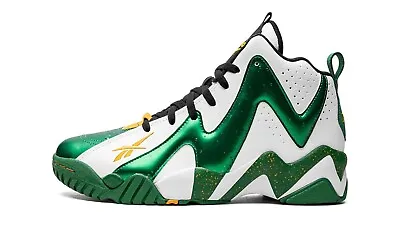 Men Reebok Hurrikaze II Basketball Shoes Green White GZ1566 Shawn Kemp Sonics • $99.99