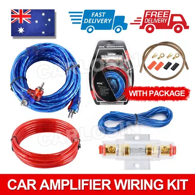 1500W Car Audio Amplifier Wiring Kit Power Cable Wire Subwoofer Speaker AGU FUSE • $14.95