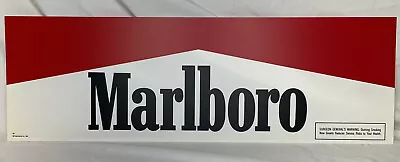 Vtg. 1990s Marlboro Logo Plastic Store Header Display Advertisement ~24.5  X 8  • $9.99