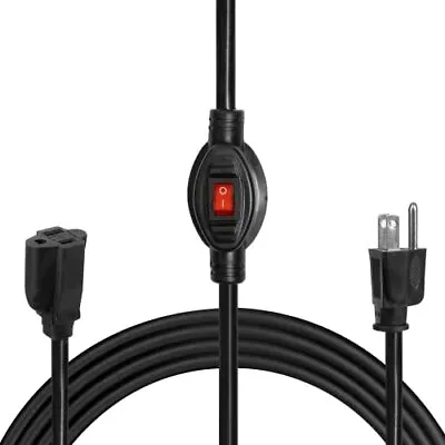 Iron Forge 3 Ft Outdoor Extension Cord With Switch On/Off-16/3 SJTW 13 Amp Black • $12.99