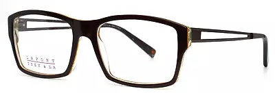 LAFONT ISSY & LA Gringo 522 Brown Mens Rectangle Eyeglasses 56-17-140 B:39 • $64.99