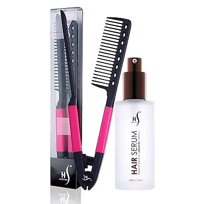 $18.90 • Buy HerStyler Easy V Straightening Comb Pink And Argan Oil Vitamin E Hair Serum Set