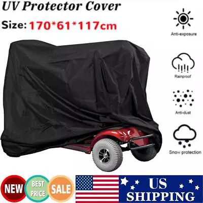 Mobility Scooter Cover 67 X 24 X 46 Inch Waterproof 4 Wheel Power Scooter US • $18.04