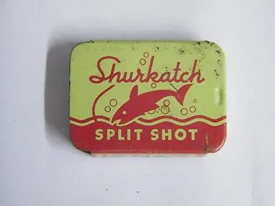 Vintage Shurkatch Split Shot 12 No. 7 Sinkers EMPTY Tin Container • $6.95