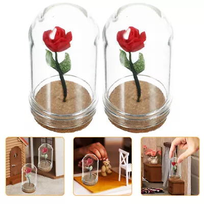  2 Pcs Red Resin Fake Mini Boots Car Dash Accessories Miniature Decorations • £7.11