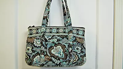 VERA BRADLEY Betsy Zippered Tote Purse JAVA BLUE 13.5 X 9 X 4 GUC • $16.99