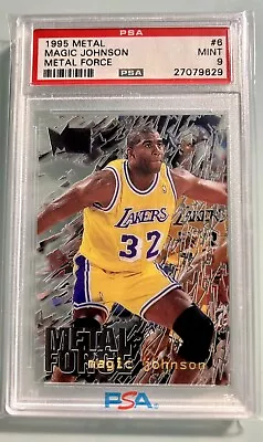 1995 Metal Magic Johnson Metal Force #6 PSA 9 - Lakers RARE 90s SP 🔥 *POP 13* • $29.99