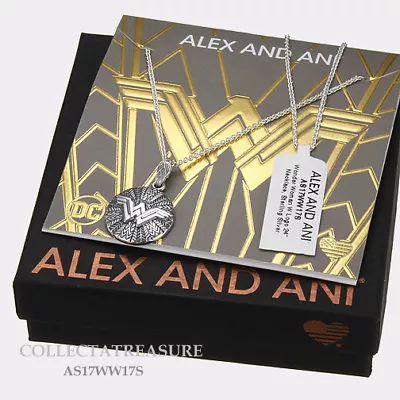 $196.25 • Buy Authentic Alex And Ani Wonder Woman, W Logo 24  Sterling Silver NECKLACE 