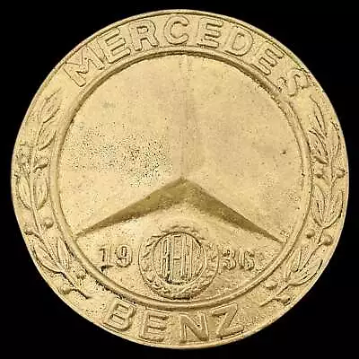 Mercedes Logo Solid Brass 1970s Vintage Belt Buckle • $85