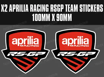 Aprilia Racing RSGP  Moto GP Decals / Stickers (100mm X 90mm) X2 • $8.72