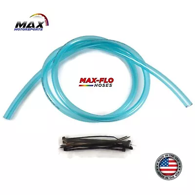 4' Ft X 3/16  ID CLEAR AQUA BLUE FUEL HOSE GAS LINE TUBING BIKE SCOOTER ATV QUAD • $10.95