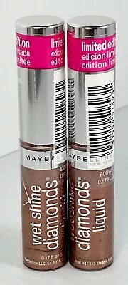 New (2) MAYBELLINE WET SHINE DIAMONDS LIQUID Lipcolor - SOLAR KISS - LTD ED! • $29.99