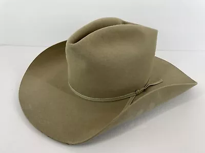 Resistol 4X Beaver Western Cowboy Hat Badlands Pecan 7 1/8 Vintage! • $125