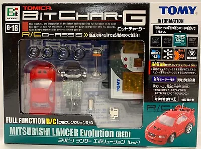 Tomy Tomica Bit Char-g G-18 Mitsubishi Lancer Evolution Red R/c Car New U.s. • $84.98