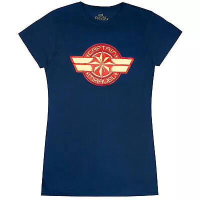 Captain Marvel Womens/Ladies Logo T-Shirt NS5900 • £13.80