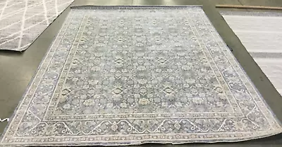 IVORY / BLUE 8' X 10' Back Stain Rug Reduced Price 1172661635 PRN906A-8 • $224