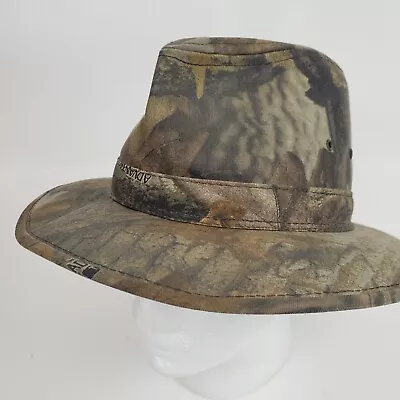 Vintage Camo Hat Mens Medium Advantage Timber Made In USA Safari Cowboy Hunting • $39.84
