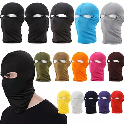 $4.89 • Buy Balaclava Face Mask Thin 2Hole UV Protection Ski Sun Hood Tactical For Men Women