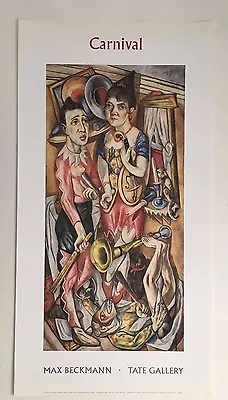 Max Beckmancarnival 1920rare Authentic 1994 Tate Gallery Print • $79.99