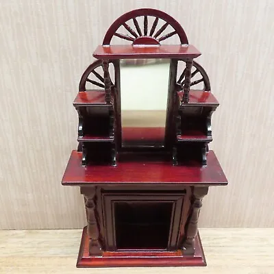 Bespaq Mahogany Fireplace With Mirror Shelves Spindles And Fancy Grille Trim • $75