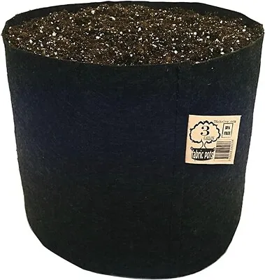 10 Pack Fabric Grow Pots Round Aeration Plant Pot Grow Bag 3 Gallon Black Garden • $12.99