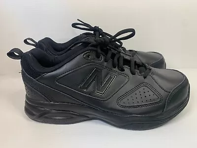 New Balance 624 V4 Mens Black Leather Shoes Sneakers Size 8 US • $39.99
