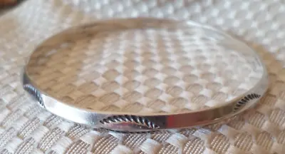 Vintage Sterling Silver 925 Native American Bangle Bracelet 19g (Grp. 64) • $55