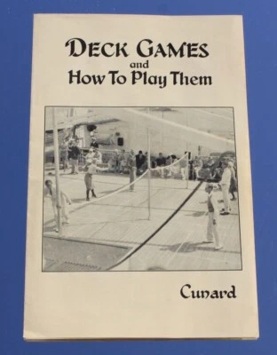 £30 • Buy Cunard Line Rms Berengaria Aquitania Era Rare Deck Games Flier C-1920's A/f