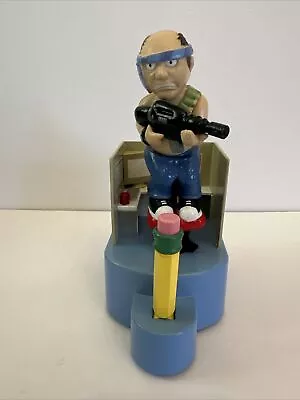 Vintage 2007 Gemmy Office Commando Desk Top Figure Talks Movement Sounds Tested • $50.49