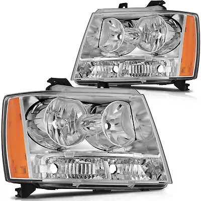 Fit For Tahoe 4.8L 07-09 Suburban 1500 5.3L 07-14 Headlight Assembly Pair • $88.99