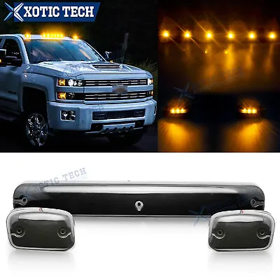 3x Amber LED Cab Roof Marker Top Lights For Chevrolet Silverado 1500 2500 3500 • $55.99