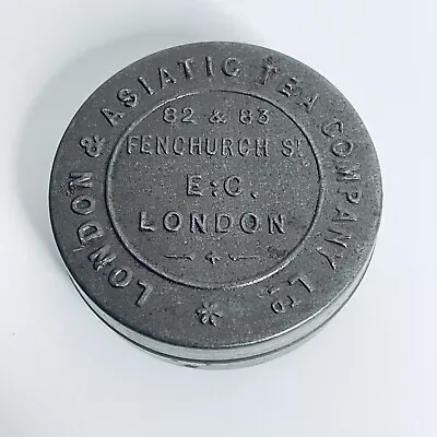 Antique Tin London & Asiatic Tea Company LTD 82 83 Fenchurch St London 1800 Prop • £55