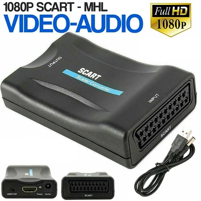 £7.81 • Buy Scart To HDMI 1080P@60Hz HD Video Audio Adapter Converter Cable For TV S