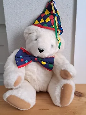 Vermont Teddy Bear Birthday Bear Fully Jointed Bear 15 Inch • $5