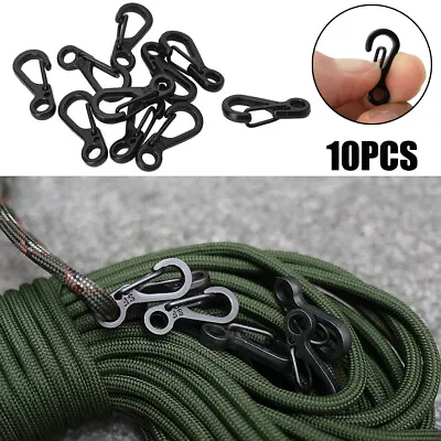 10Pcs Mini Metal Carabiner Clip Aluminum Alloy Tiny Snap Hook Clasps Keychain • $3.67