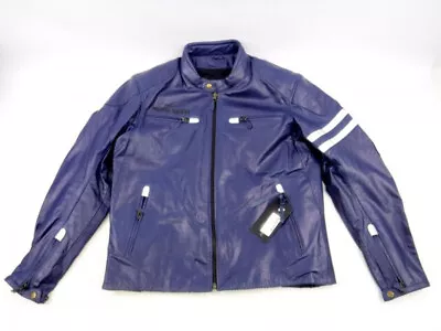 MOTO GUZZI Leather Jacket Mg D. Blue / L L 606092M02B Leather Jacket Mg D.blue /l • $161.23