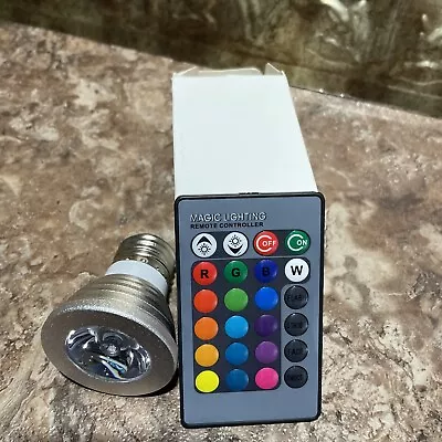 12 Pack Of E27 LED RGB Magic Spot Light Bulbs Color Changing + 3 Remotes • $30