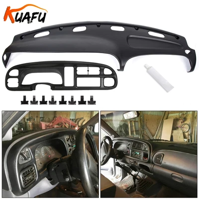 $115 • Buy KUAFU For 98-02 Dodge Ram1500 2500 3500 Pickup Dash Beze Dashboard Cover Overlay