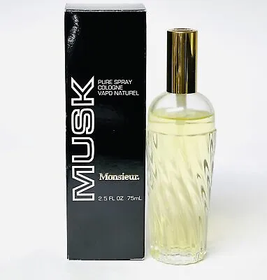 Monsieur Musk For Men By Dana Pure Cologne Spray 2.5 Oz Made In USA - New In Box • $49.95